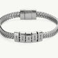 Stainless steel double woven chain bracelet