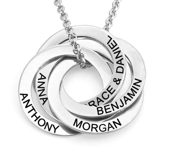 Personalized Name Ring Necklace
