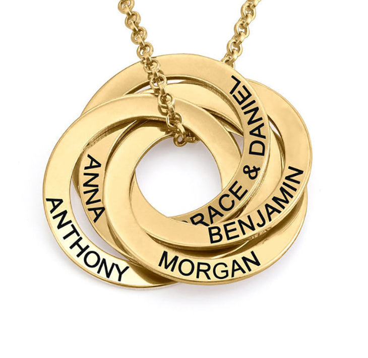 Personalized Name Ring Necklace