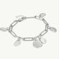 Stainless Steel Round Plate Clip Bracelet
