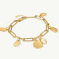 Stainless Steel Round Plate Clip Bracelet