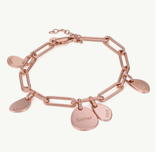 Stainless Steel Round Plate Clip Bracelet