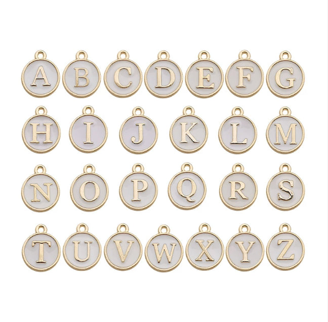 Candy color 26 letters necklace pendant