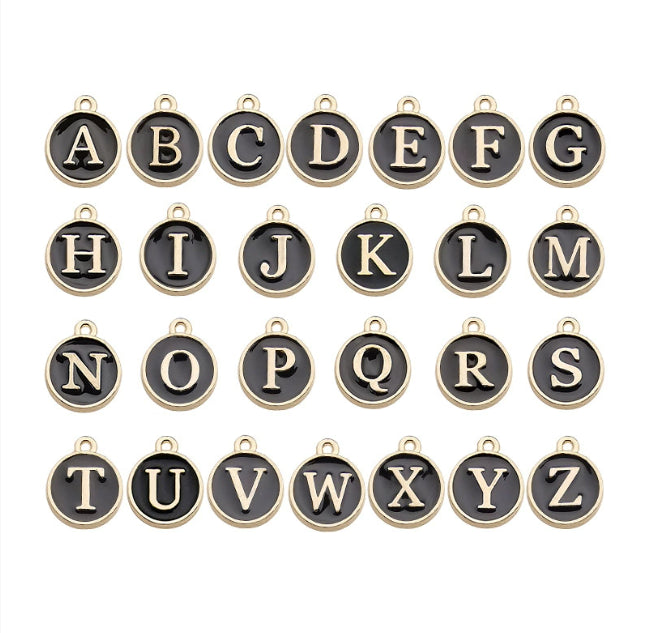 Candy color 26 letters necklace pendant