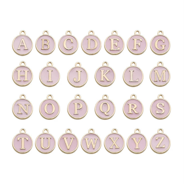Candy color 26 letters necklace pendant