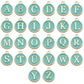 Candy color 26 letters necklace pendant