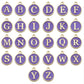 Candy color 26 letters necklace pendant