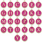 Candy color 26 letters necklace pendant