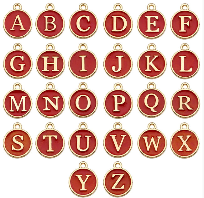 Candy color 26 letters necklace pendant