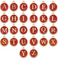 Candy color 26 letters necklace pendant