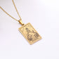 22 Tarot Necklace Pendant Square Personality Simple Vintage Women