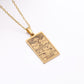 22 Tarot Necklace Pendant Square Personality Simple Vintage Women