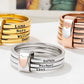 Personalized Heart Stacking Rings - Custom Engraved Copper Rings - Valentine's Day - Trendy Layered Rings