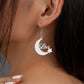 Custom Name Earrings, Star and Moon Dangle Earrings, Personalized Stainless Steel Jewelry