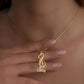 Custom Name Necklace, Music Note Snake Pendant, Personalized Stainless Steel Jewelry