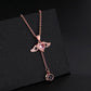 Personalized Cupid Heart Angel Wings Projection Pendant, Custom Photo Copper Necklace