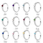 925 Sterling Silver birth stone ring