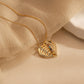 Custom Engraved Heart Necklace with Birthstone
