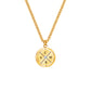 Custom Engraved Compass Necklace With Zircon