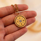 Custom Engraved Compass Necklace With Zircon