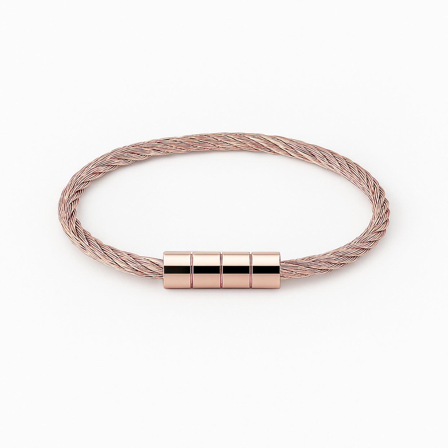 Personalized Stainless Steel Wire Rope Bracelet - Custom Engraved Bead