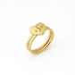 Personalized Heart Ring Set - Custom Engraved Couple Ring