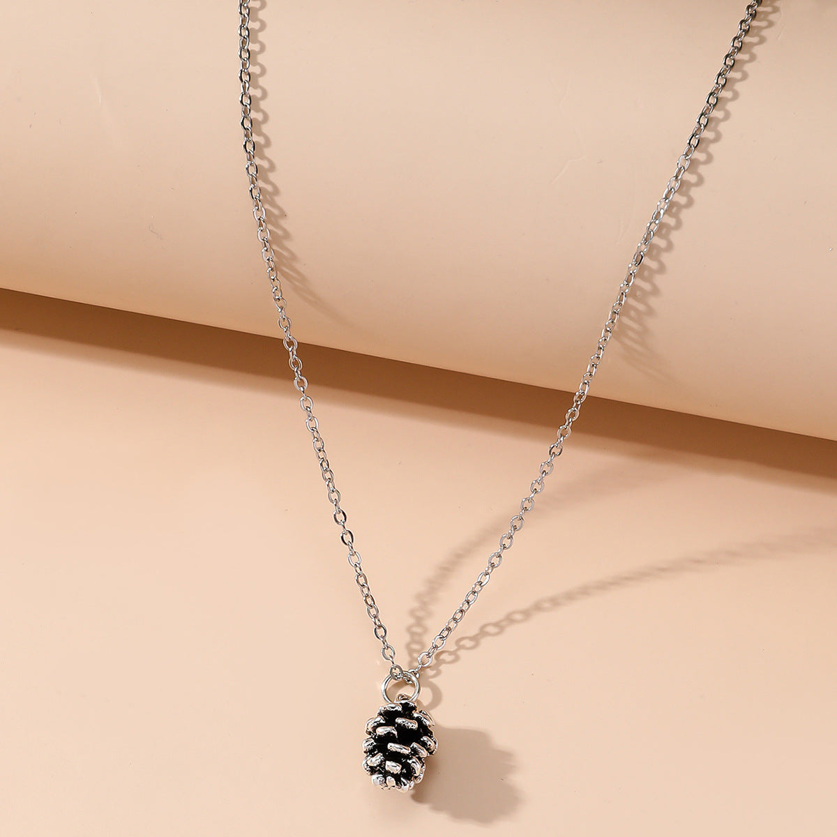 Custom Pinecone Initial Necklace Personalized Gifts for Mom Gift Necklace Dainty Pine Jewelry