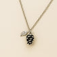 Custom Pinecone Initial Necklace Personalized Gifts for Mom Gift Necklace Dainty Pine Jewelry