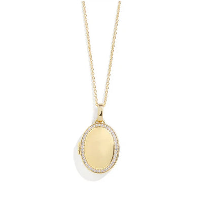 Personalized Oval Locket Necklace