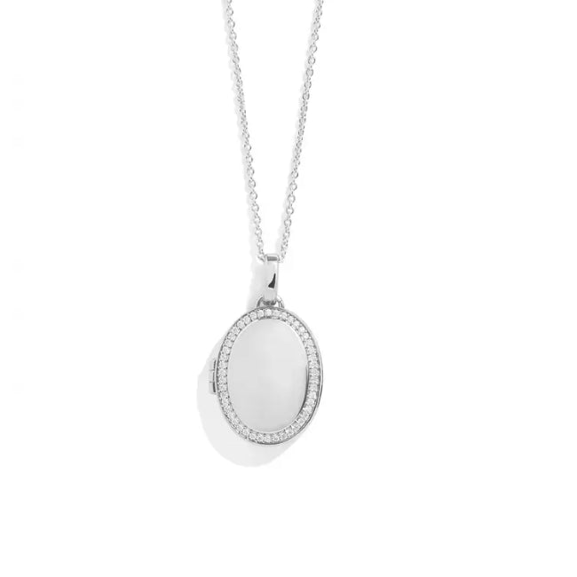 Personalized Oval Locket Necklace