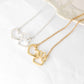 Personalized Heart & Paw Interlocking Linked Interlock Necklace