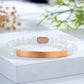 Custom Engraved Natural Stone Bracelet with Stainless Steel 3D Rectangular Bar - Rose Gold