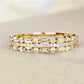 Trendy multi-layered cubic zirconia ring