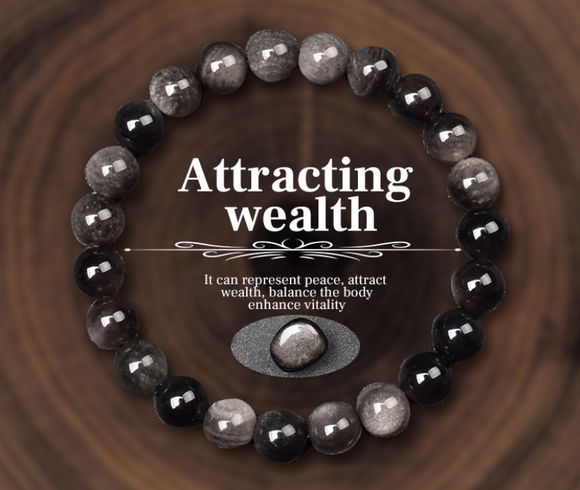 Natural Crystal and Agate Bracelet