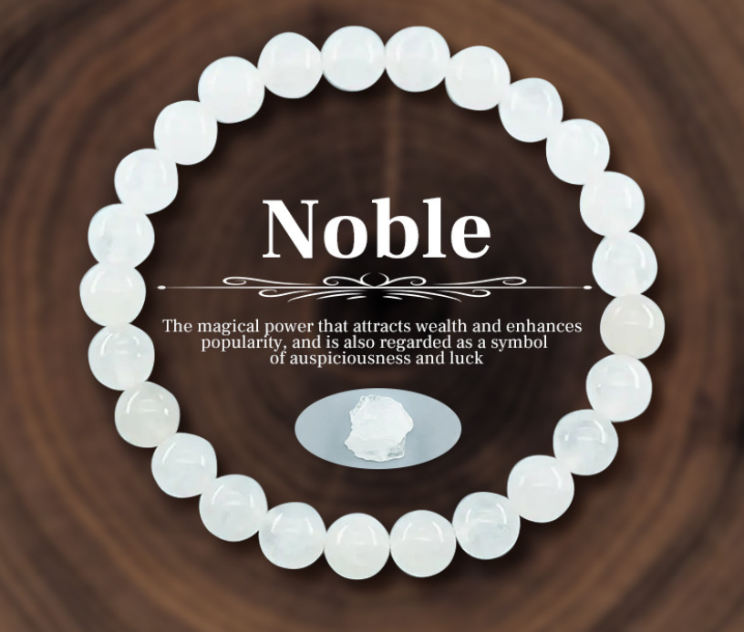 Natural Crystal and Agate Bracelet
