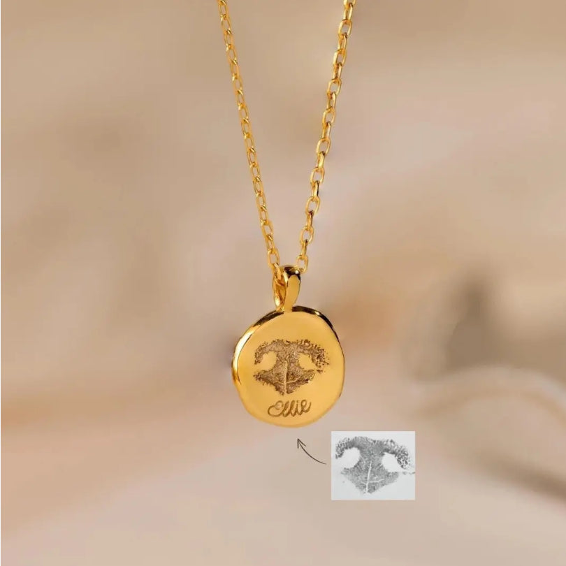 Paw Print Coin Necklace