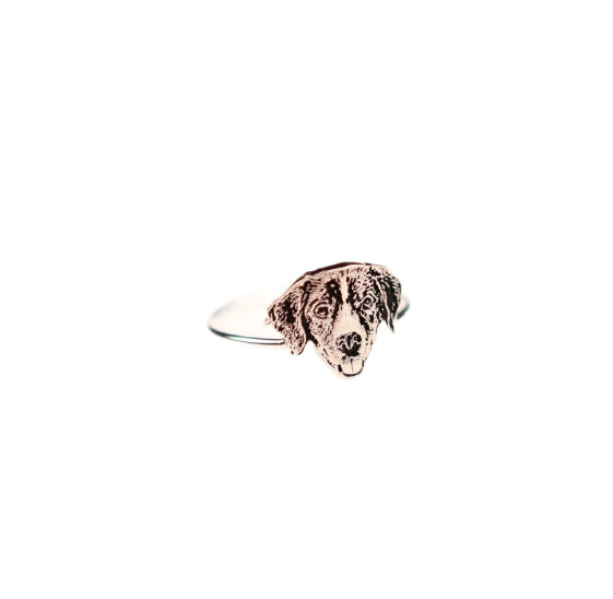 Custom Pet Portrait Ring Personalized Pet Lover Gift