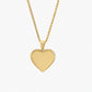 Hand-Engraved Custom Pendant Necklace - Personalized Handwriting or Design - 18K Gold Plated Stainless Steel Chain