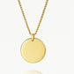 Hand-Engraved Custom Pendant Necklace - Personalized Handwriting or Design - 18K Gold Plated Stainless Steel Chain