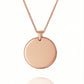 Hand-Engraved Custom Pendant Necklace - Personalized Handwriting or Design - 18K Gold Plated Stainless Steel Chain