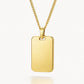 Hand-Engraved Custom Pendant Necklace - Personalized Handwriting or Design - 18K Gold Plated Stainless Steel Chain