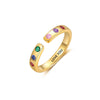 Personalized Text Birthstone Rings