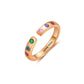 Personalized Text Birthstone Rings