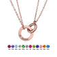 Interlocking Double Ring Bracelet & Necklace Set – Custom Engraving