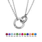 Interlocking Double Ring Bracelet & Necklace Set – Custom Engraving