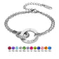 Interlocking Double Ring Bracelet & Necklace Set – Custom Engraving