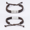 Personalized Braided Rope Bracelet with Stainless Steel Bead