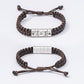 Personalized Braided Rope Bracelet with Stainless Steel Bead