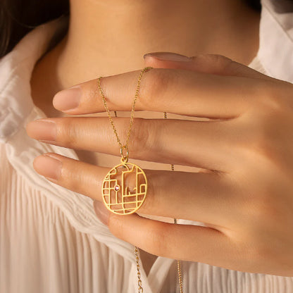 Custom Location Map Necklace