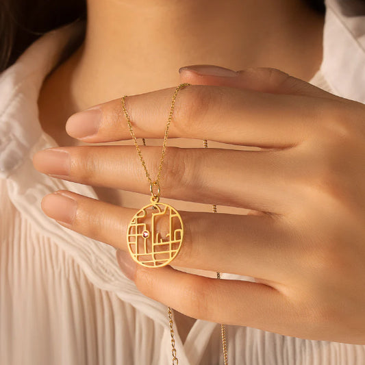 Custom Location Map Necklace